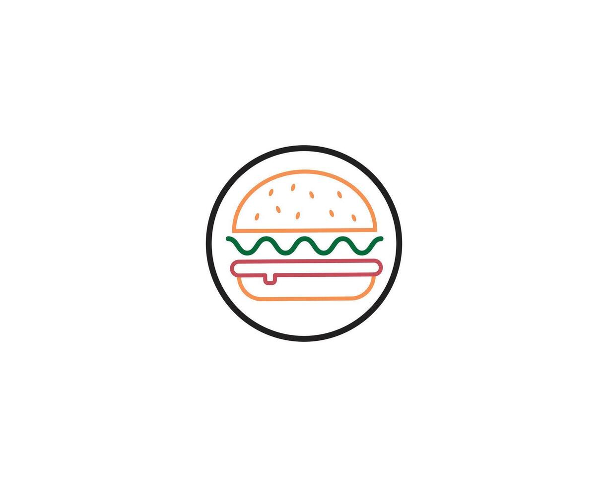 desenho vetorial de ícone de hambúrguer vetor