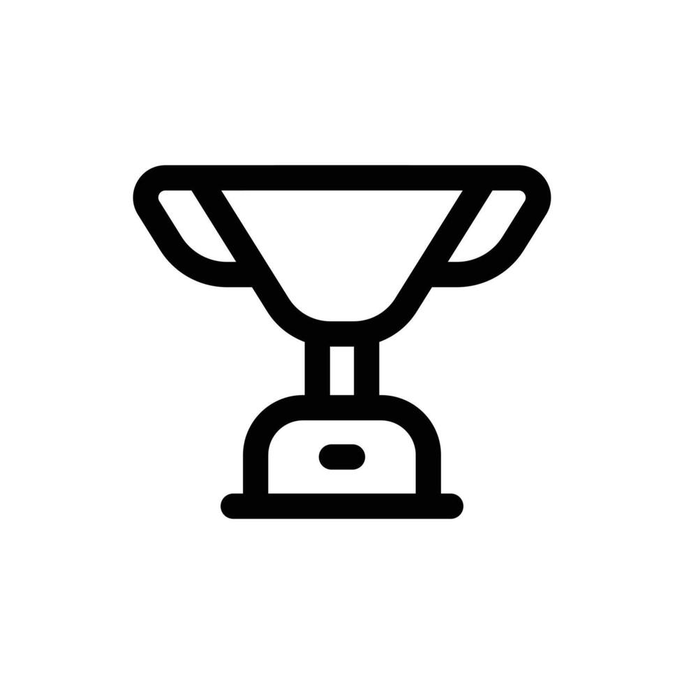 simples troféu linha ícone isolado em uma branco fundo vetor
