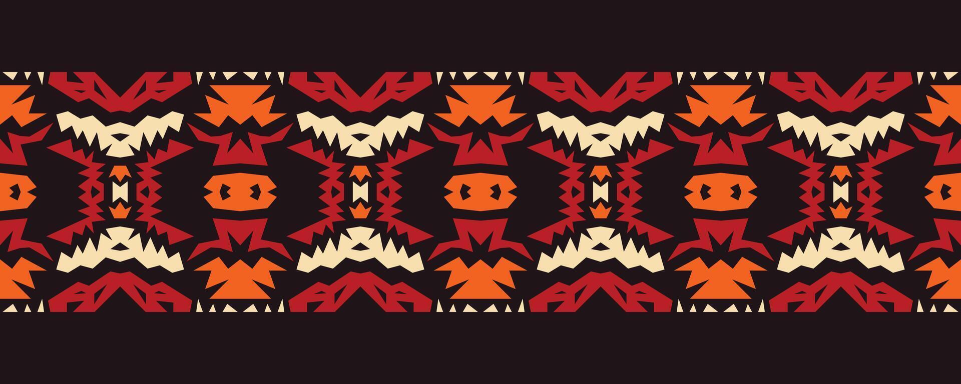 étnico fronteira ornamento. geométrico étnico oriental desatado padronizar. listra vetor ilustração. nativo americano mexicano africano indiano tribal estilo. Projeto fronteira, têxtil, tecido, roupas, tapete.