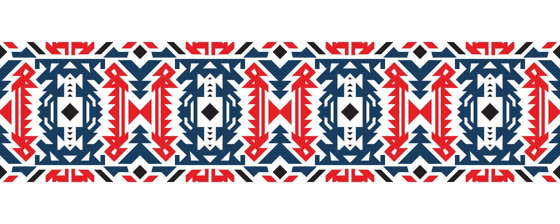 étnico fronteira ornamento. geométrico étnico oriental desatado padronizar. listra vetor ilustração. nativo americano mexicano africano indiano tribal estilo. Projeto fronteira, têxtil, tecido, roupas, tapete.