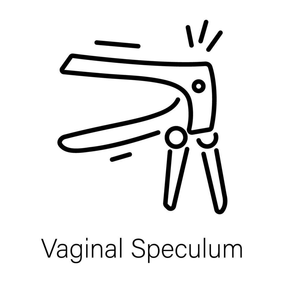 na moda vaginal espéculo vetor