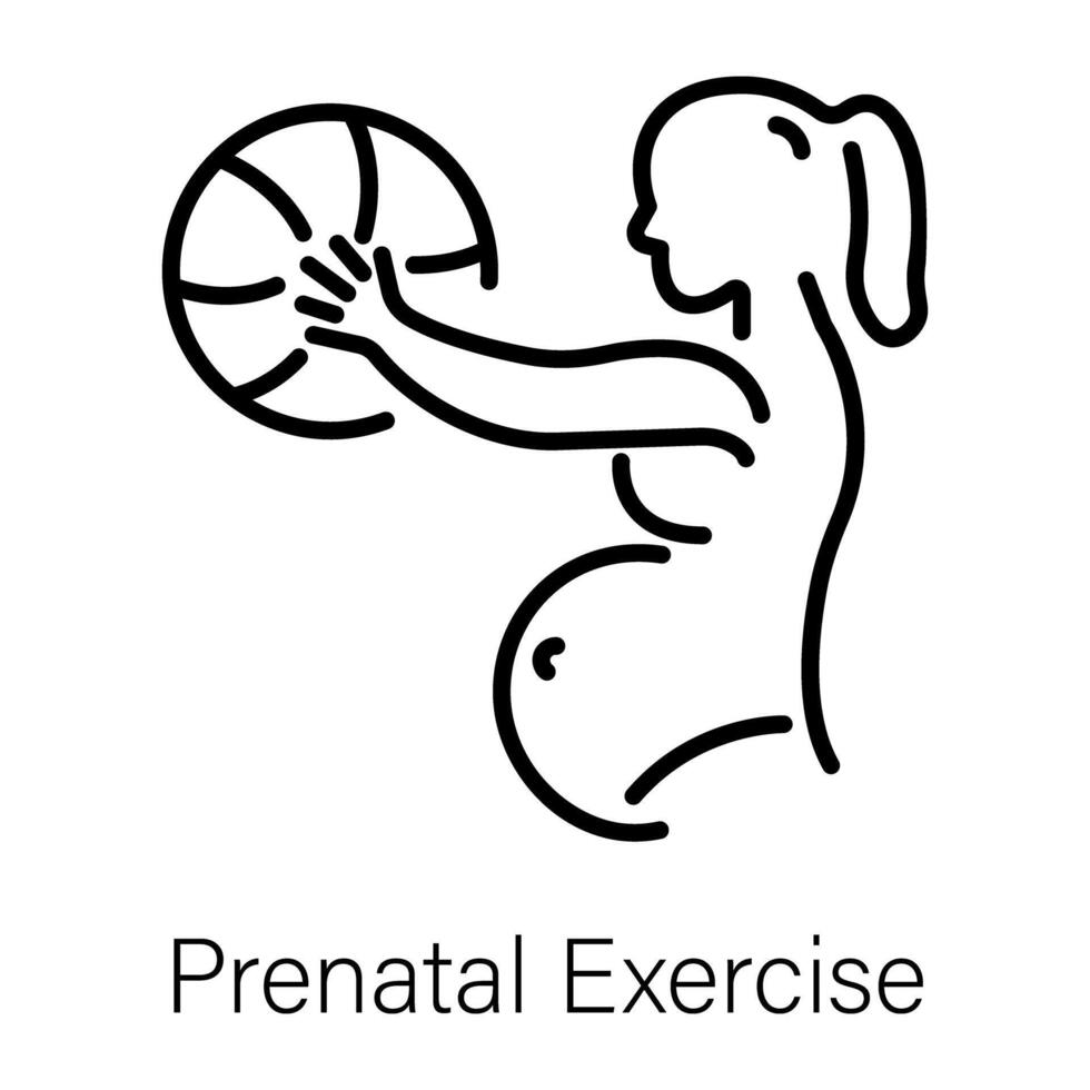 na moda pré-natal exercício vetor