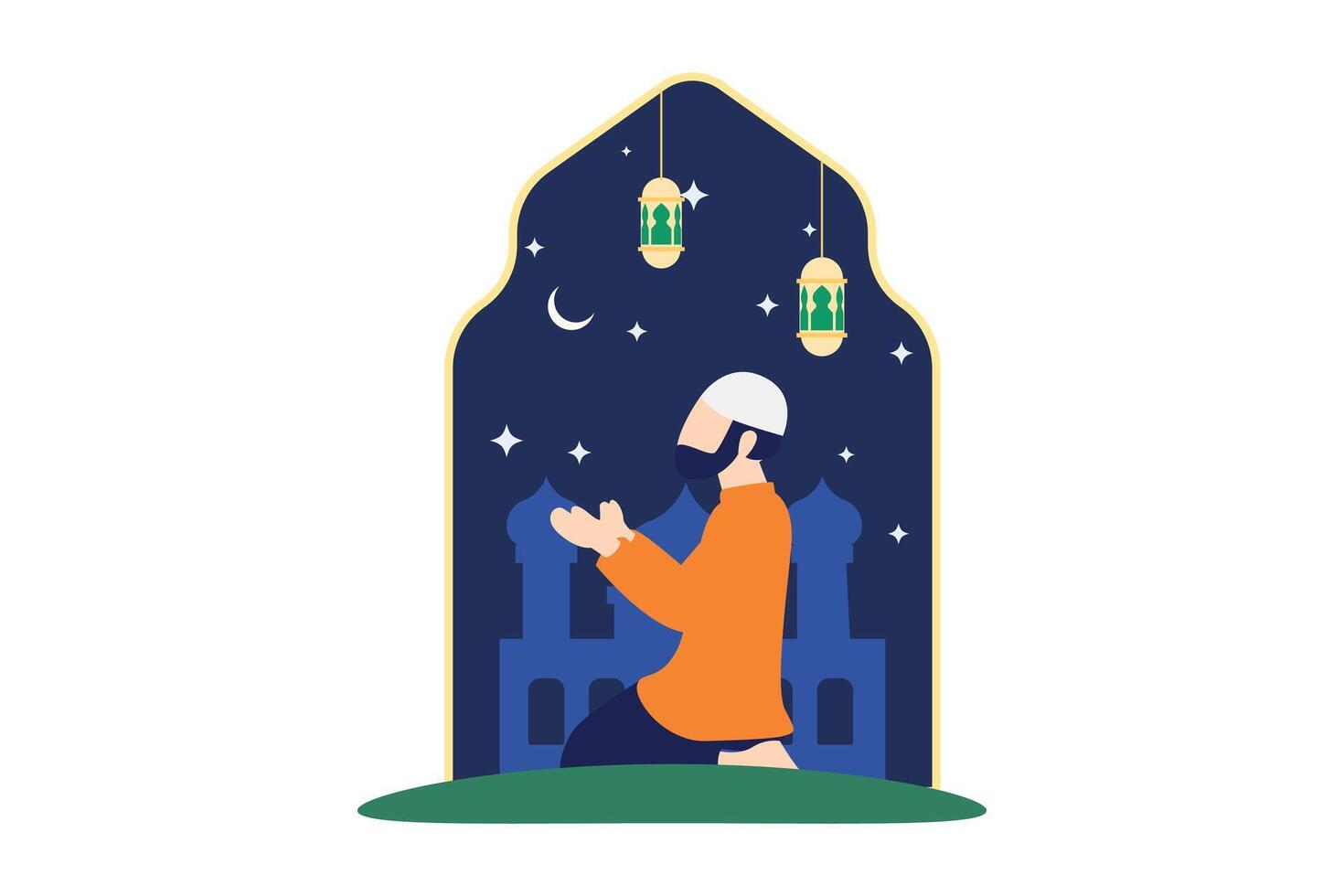 Ramadã kareem plano Projeto ilustração vetor