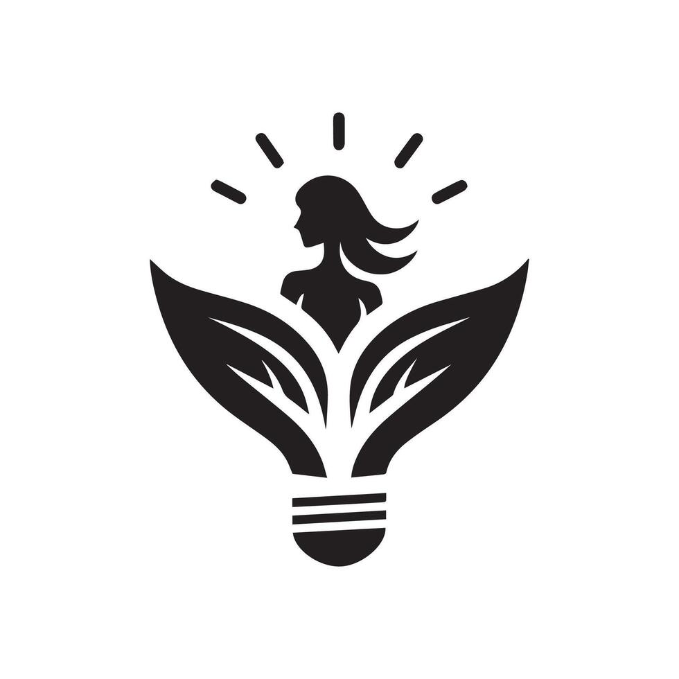 simples logotipo idéia dentro Preto e branco vetor