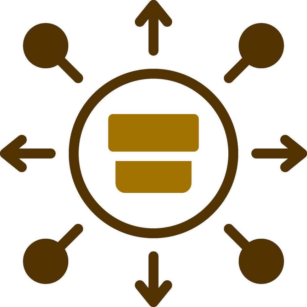 design de ícone criativo de distribuição vetor