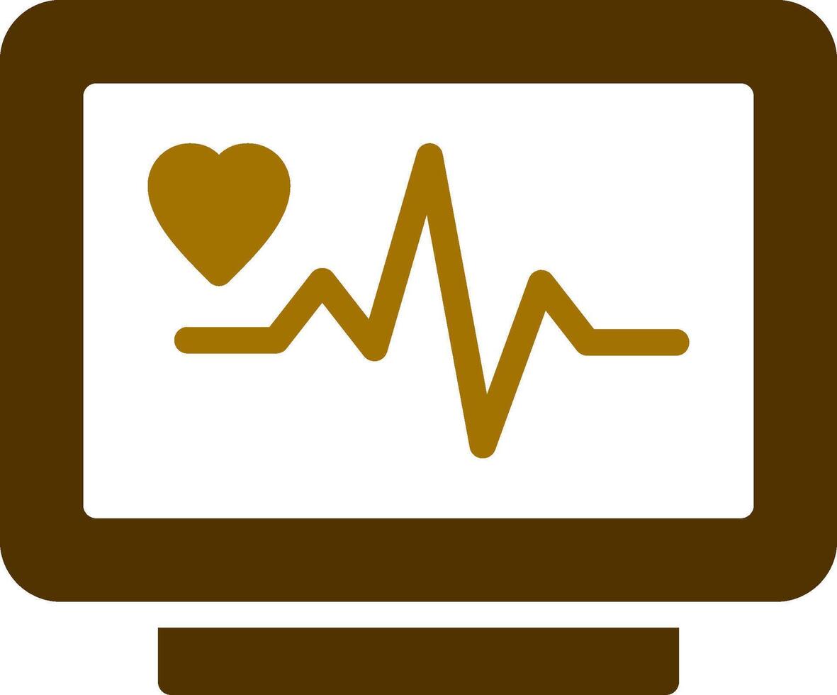 design de ícone criativo de monitor de ecg vetor