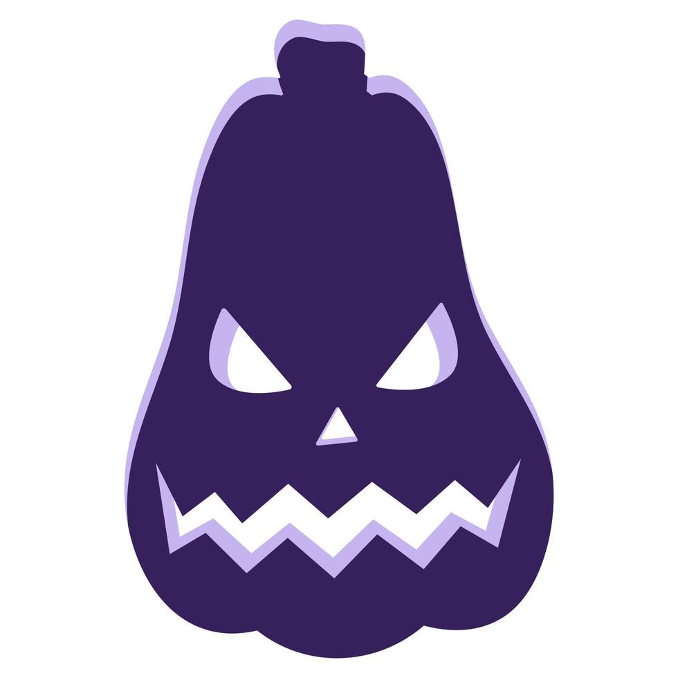 abóbora de halloween jack-o-lantern com emoções malignas. vetor