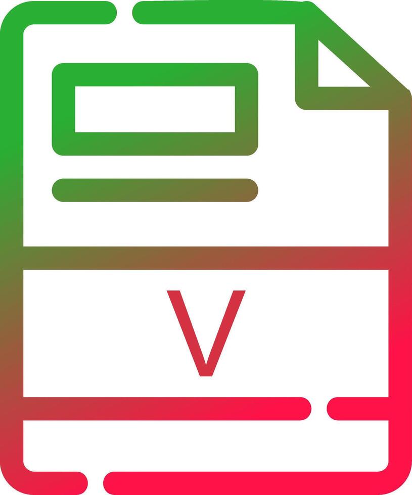 linha vermelho e verde gradiente vetor