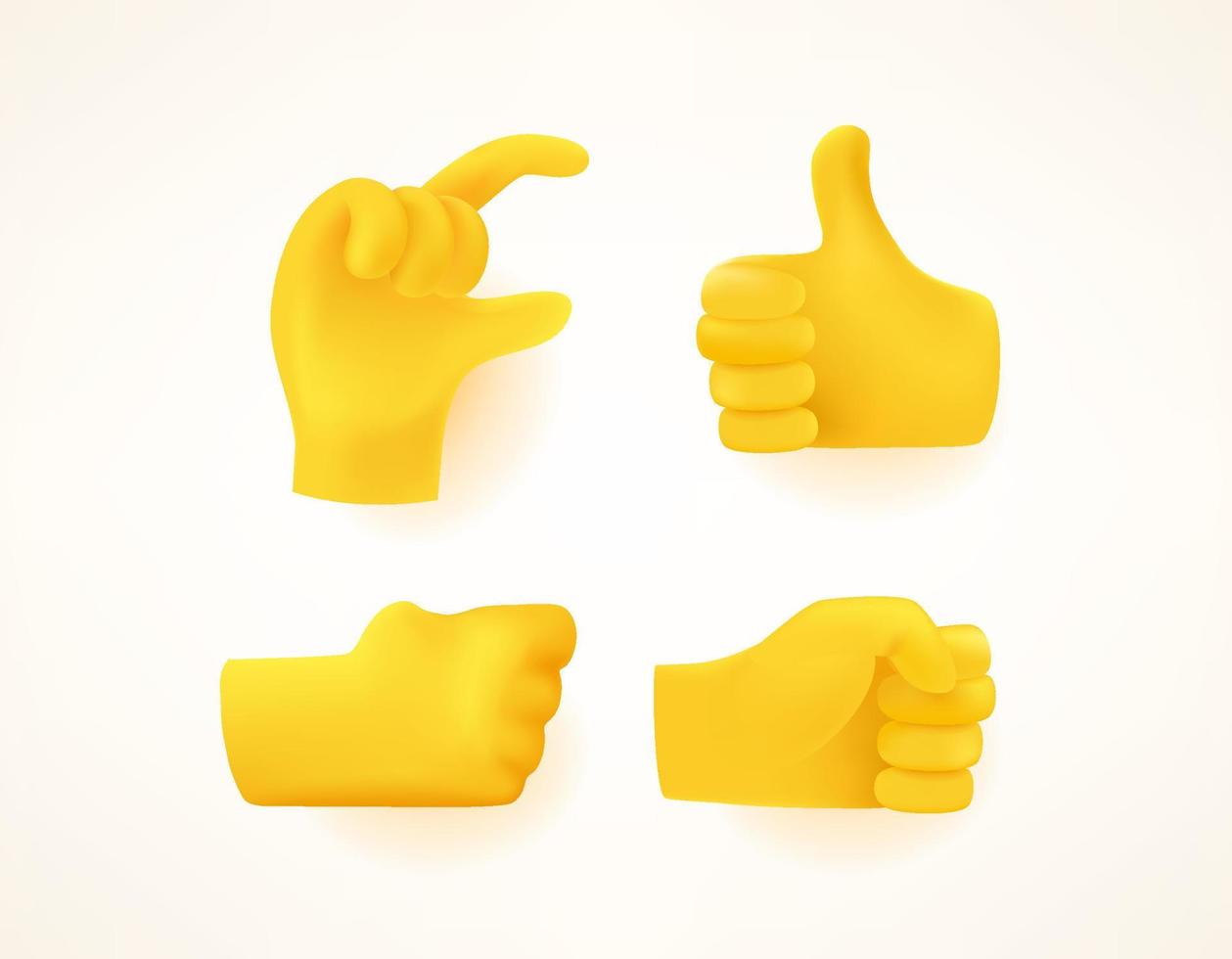 emoji de vetor definido para web e aplicativos. gestos