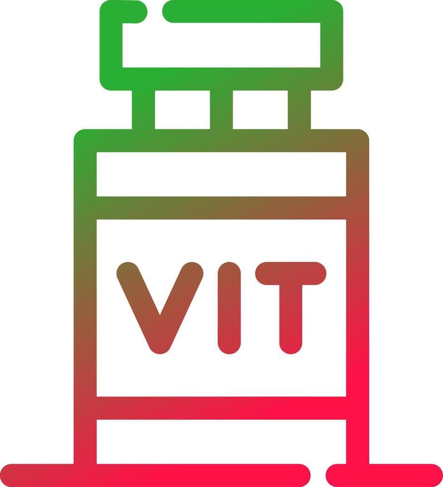 design de ícone criativo de vitamina vetor