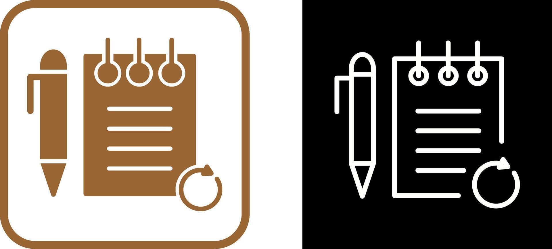 ícone de vetor de notas revisadas