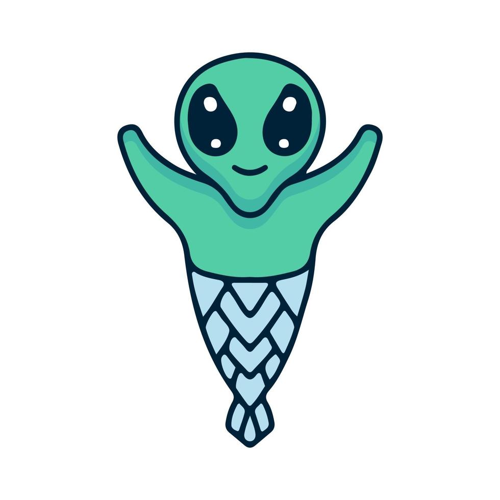 Design PNG E SVG De Personagem De Desenho Animado Alienígena Kawaii  Espacial Para Camisetas