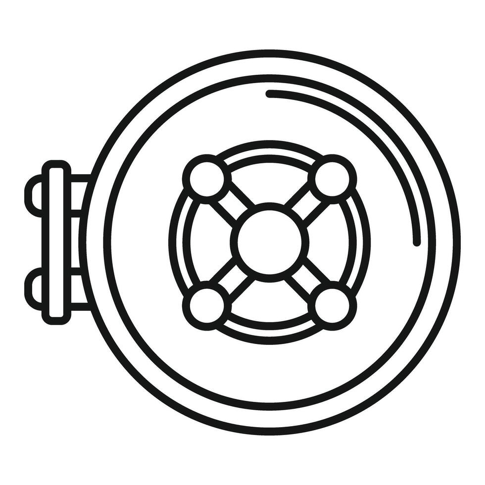 volta depósito porta ícone esboço vetor. finança proteger vetor
