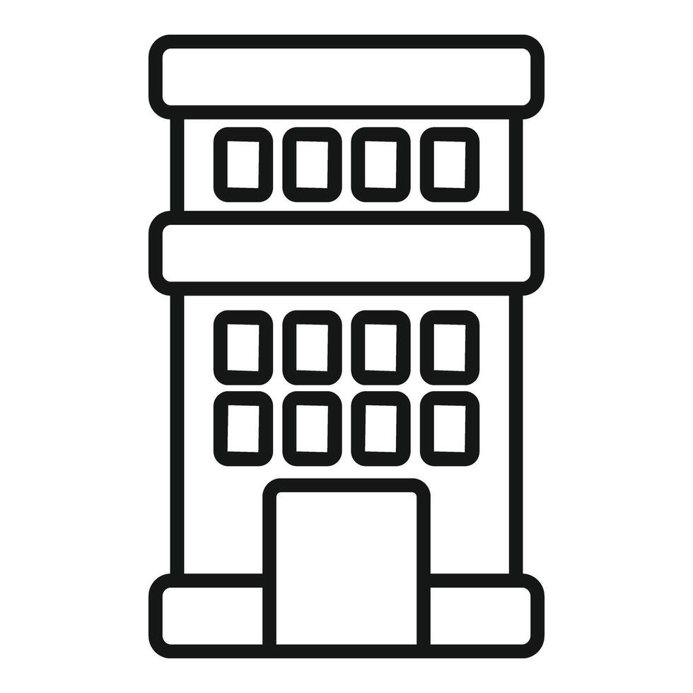 cidade multistory construção ícone esboço vetor. área plano cidade vetor