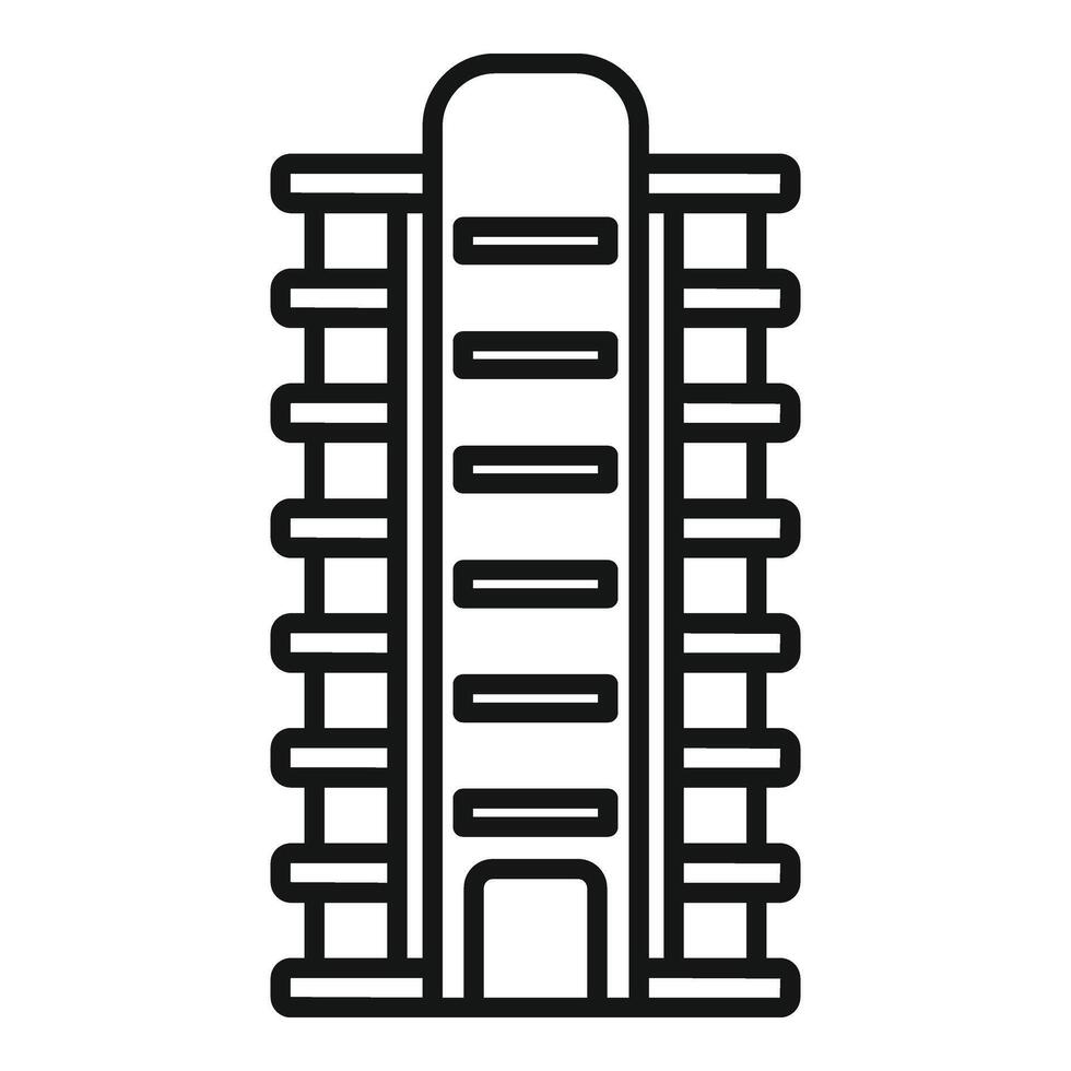 clínica construção ícone esboço vetor. Estado exterior casa vetor