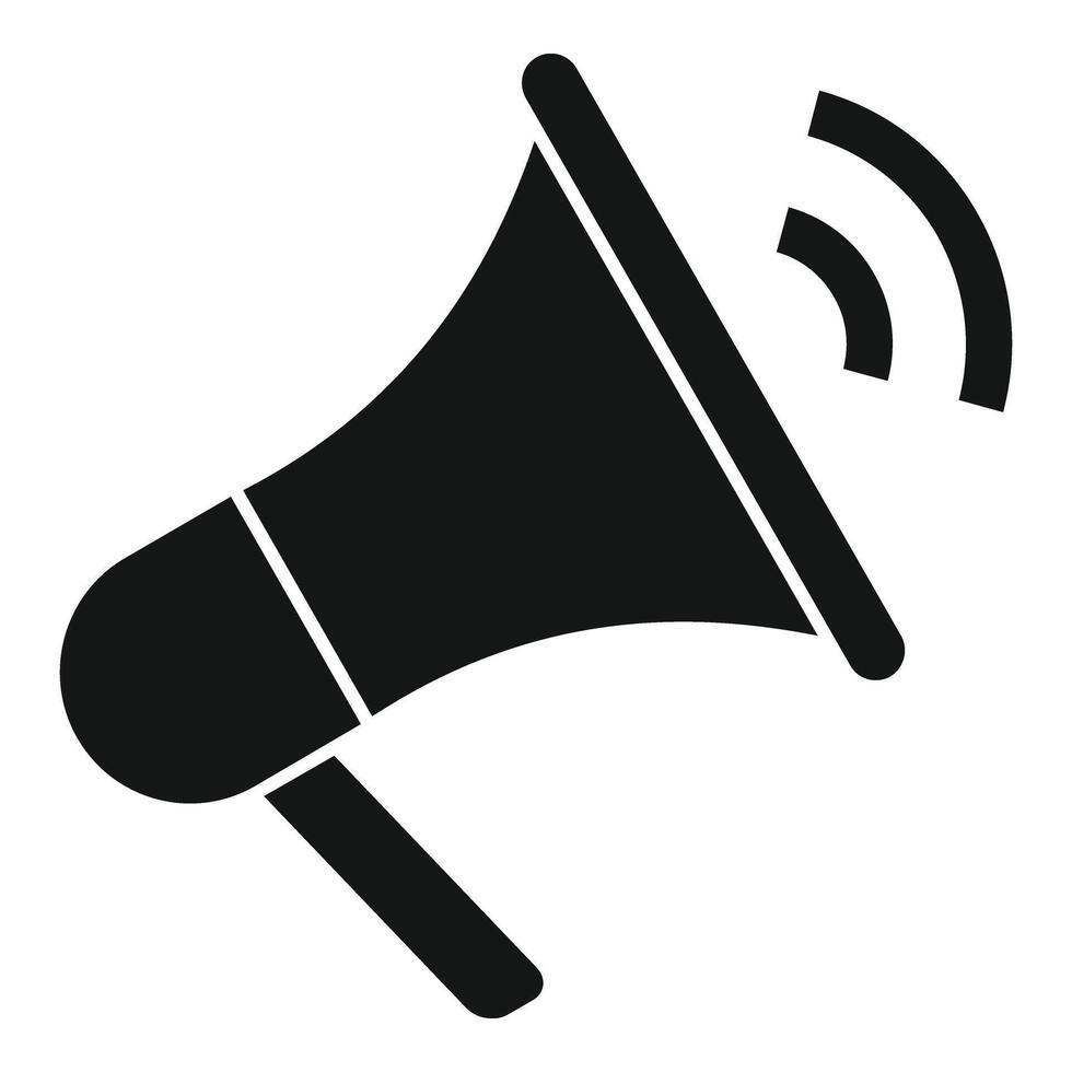 megafone anúncio ícone simples vetor. conectados meios de comunicação conteúdo vetor