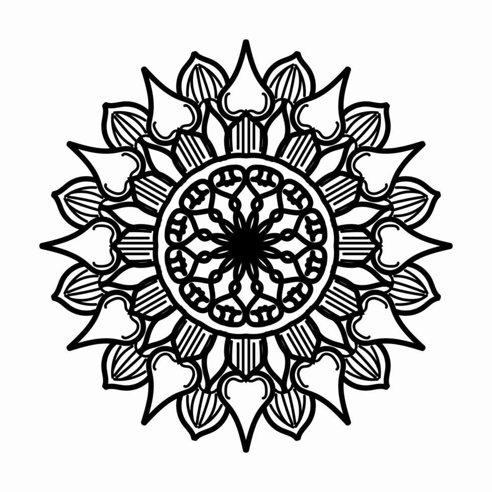 quadro na tradição oriental. estilizado com padrão decorativo de tatuagens de henna para decorar capas de livro, caderno, caixão, revista, cartão postal e pasta. mandala de flores no estilo mehndi. vetor