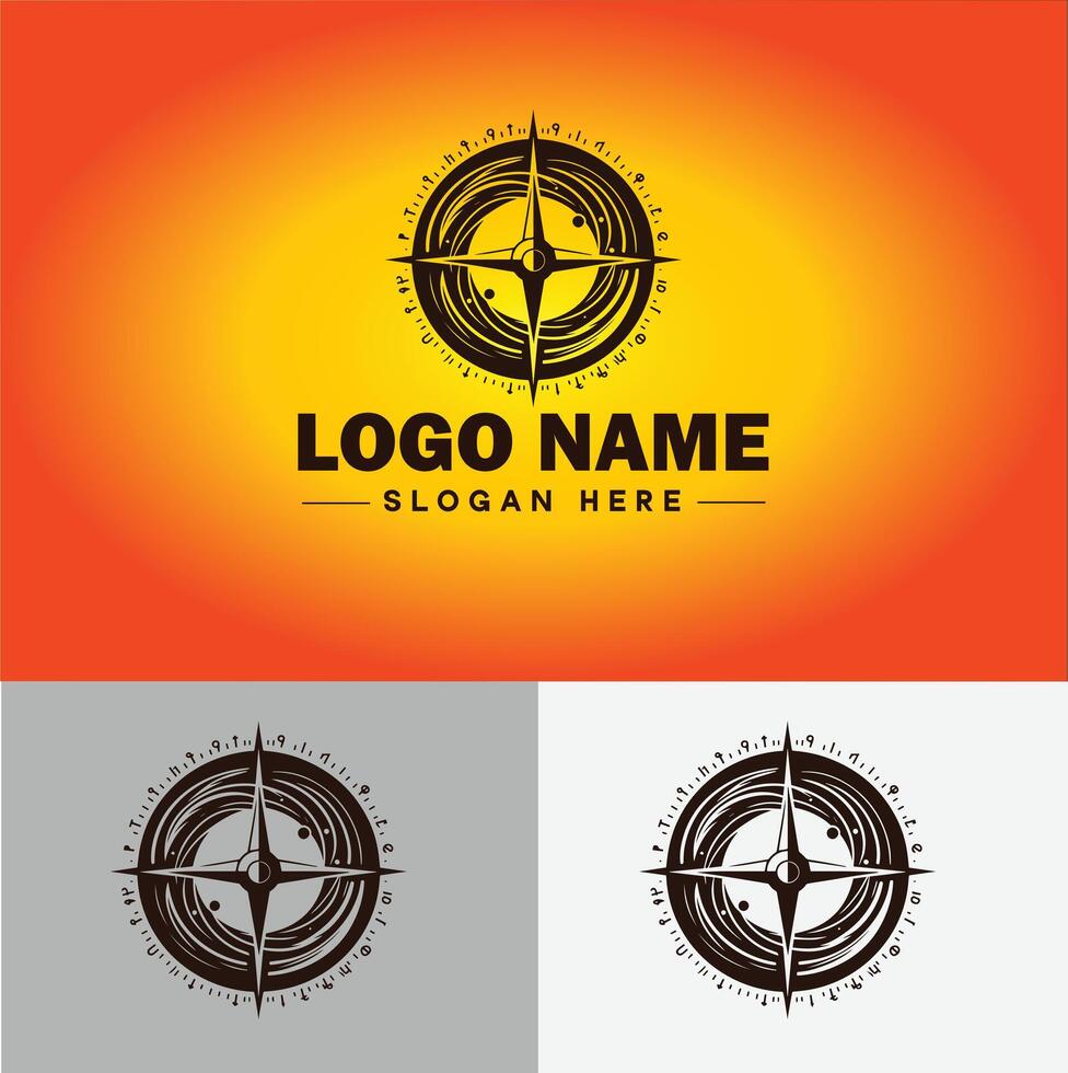 bússola logotipo ícone vetor arte gráficos para o negócio marca aplicativo ícone direção bússola logotipo modelo