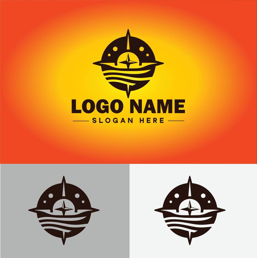 bússola logotipo ícone vetor arte gráficos para o negócio marca aplicativo ícone direção bússola logotipo modelo