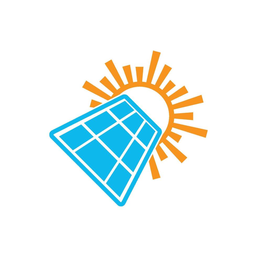 solar poder painel ícone logotipo vetor ilustração Projeto