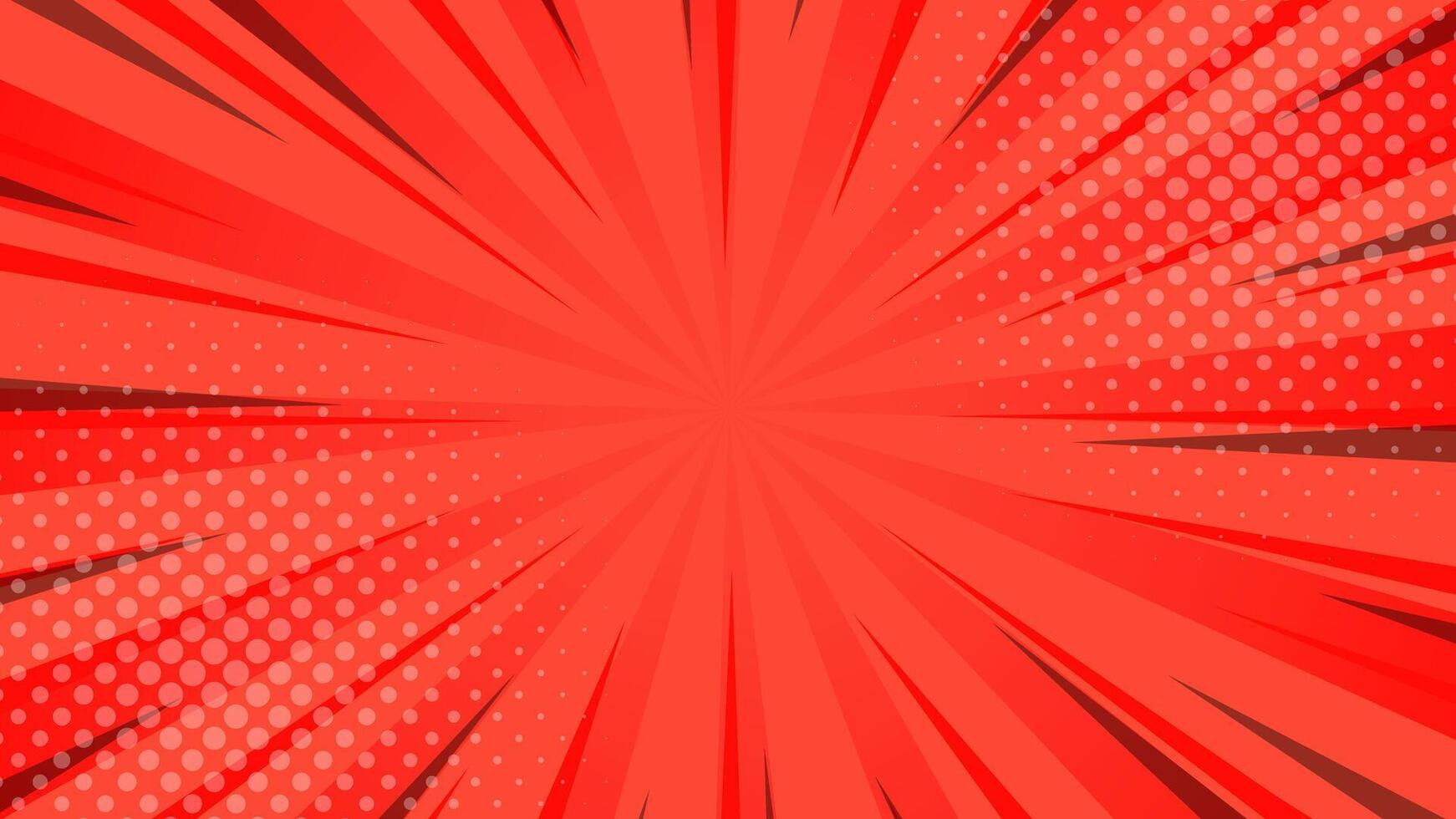 vermelho pop arte quadrinho reluzente efeito fundo com meio-tom. desenho animado abstrato vetor fundo. adequado para modelos, vendas bandeiras, eventos, Publicidades, rede, e Páginas