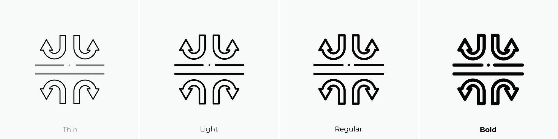 não respirável tecido ícone. afinar, luz, regular e negrito estilo Projeto isolado em branco fundo vetor