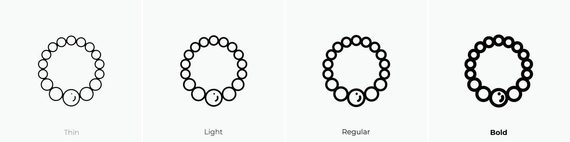 colar ícone. afinar, luz, regular e negrito estilo Projeto isolado em branco fundo vetor