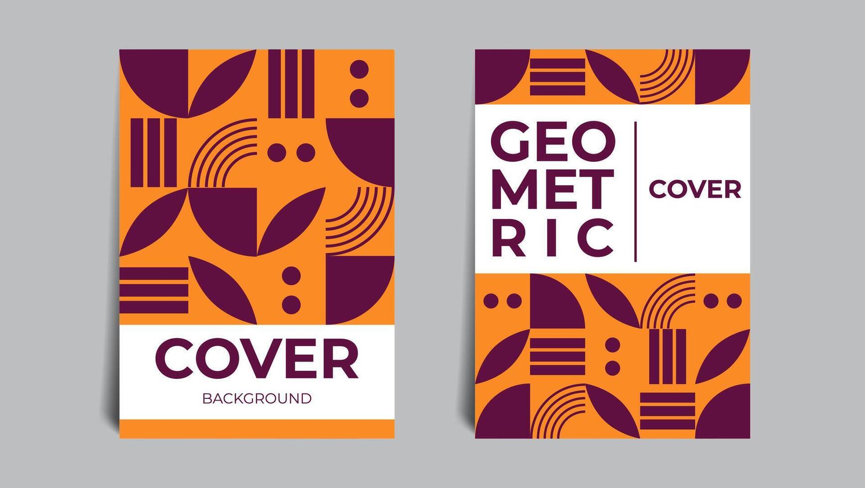 abstrato geométrico cobrir fundo Projeto conjunto com vermelho e laranja. vetor ilustração