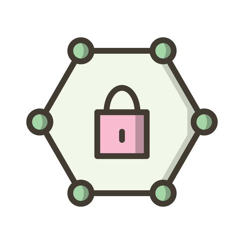 Ícone de rede protegida de vetor