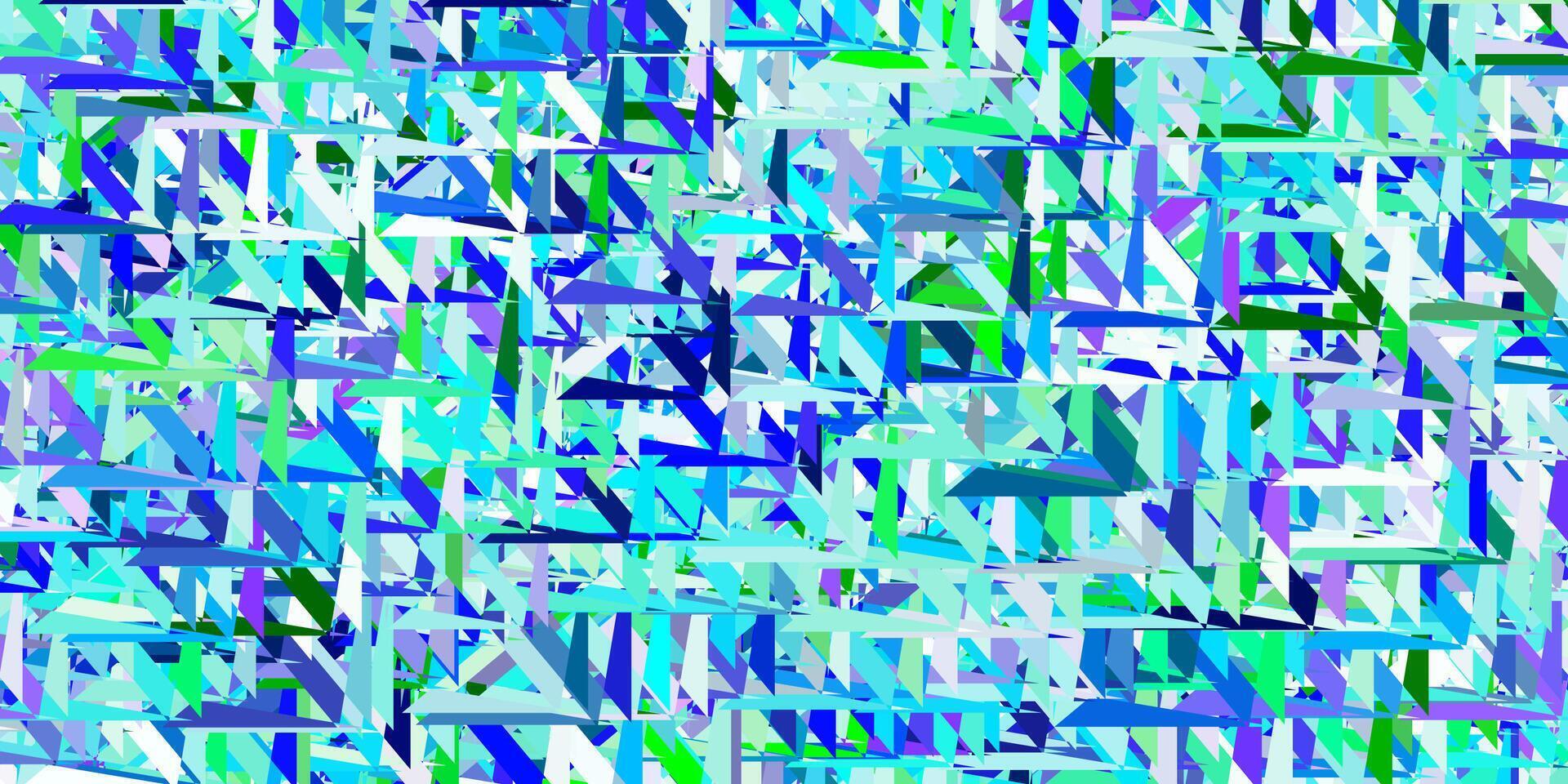 layout de vetor azul claro e verde com formas triangulares.