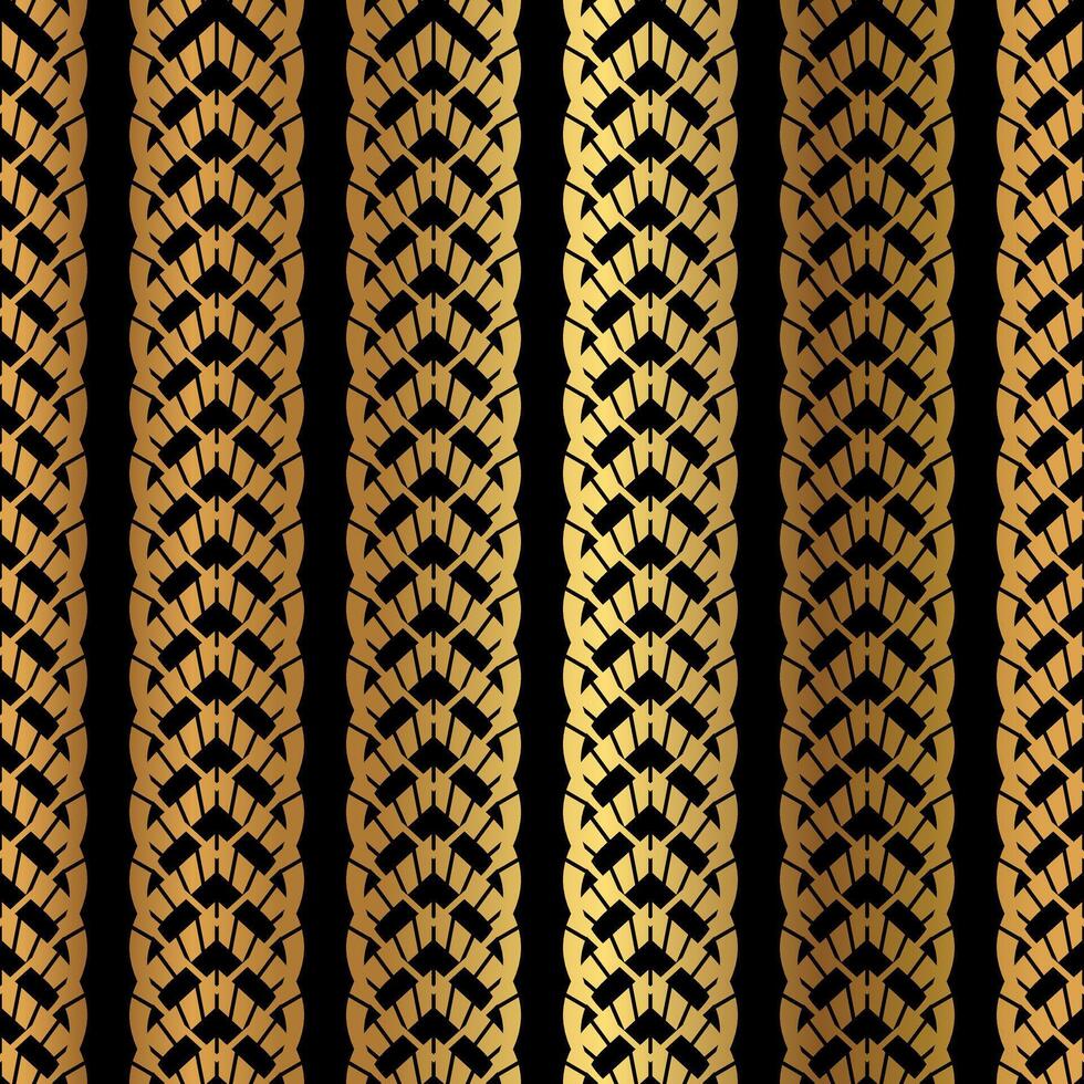 Preto e ouro abstrato vertical elegante desatado padronizar vetor