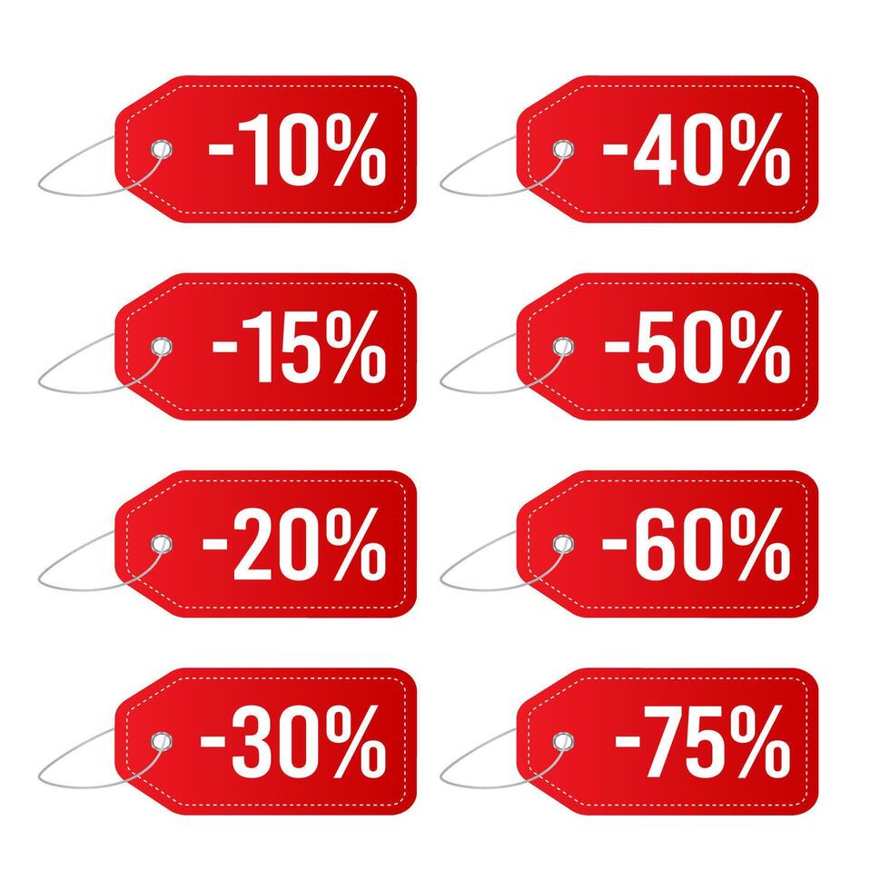 venda preço tag etiquetas vetor