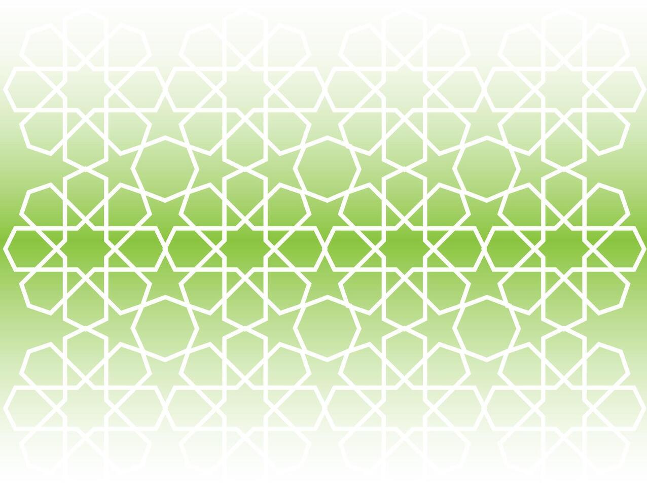 vetor gradiente jovem verde e branco cores fundo com uma padronizar do círculos e estrelas árabe islâmico enfeite decoração quadro, Armação eid Ramadã