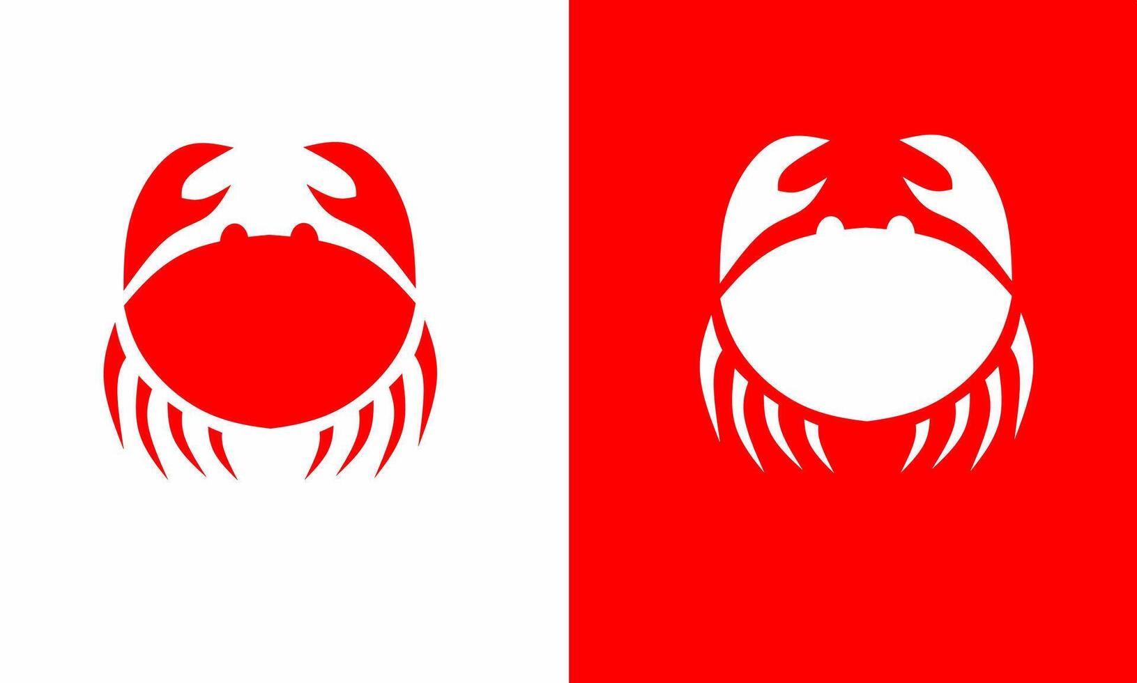 ilustração vetor gráficos do logotipo modelo símbolo Projeto do uma pequeno vermelho caranguejo