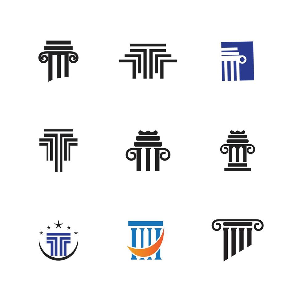 coluna logotipo modelo vetorial ícone ilustração design vetor