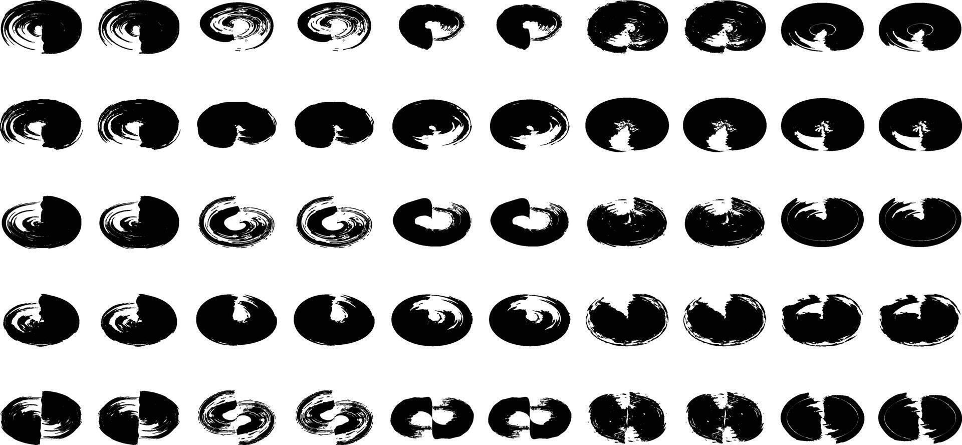 mão desenhado horizontal oval forma negrito 50-5 vetor