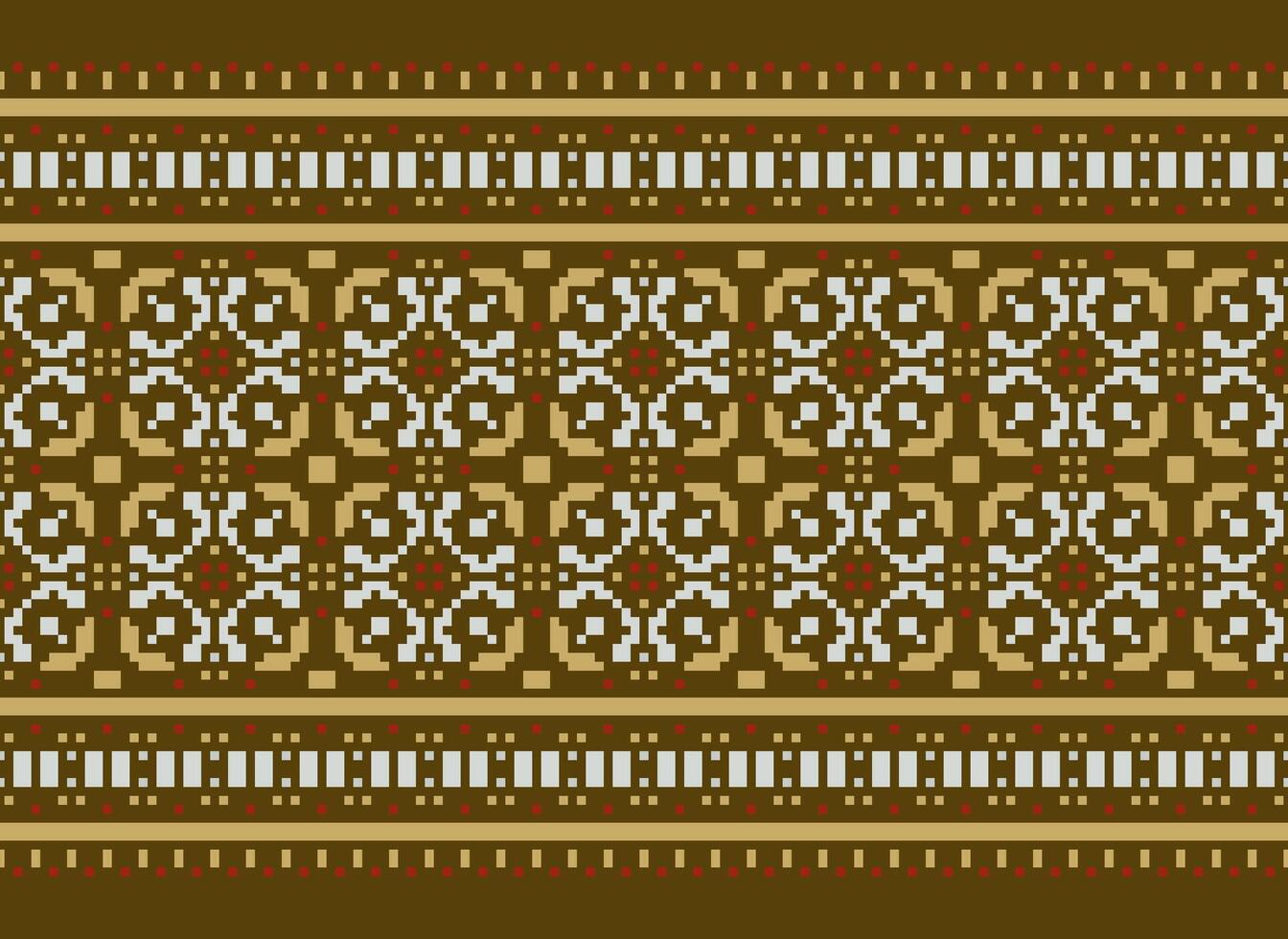 zmijanjski vez bordado estilo vetor grandes horizontal desatado padronizar - têxtil ou tecido impressão inspirado de ponto de cruz folk arte desenhos a partir de Bósnia e herzegovina