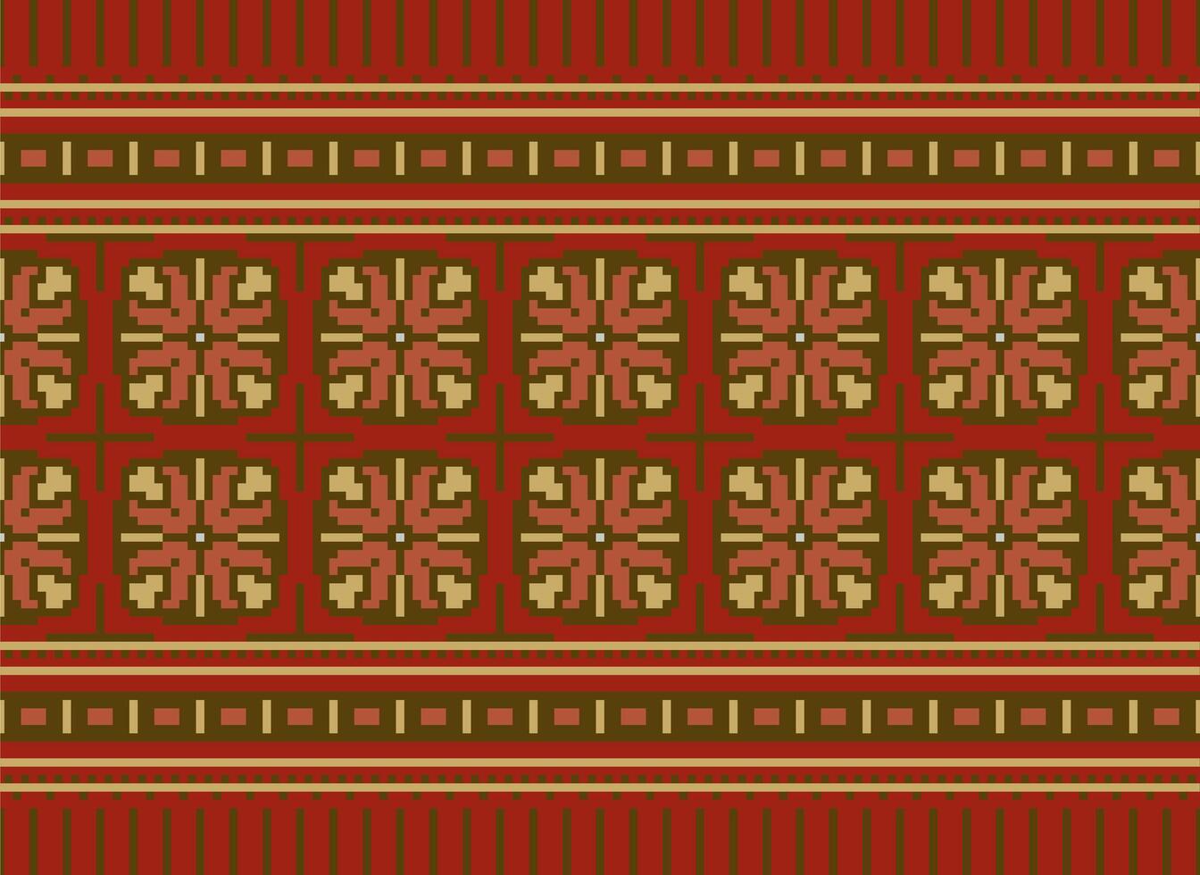 zmijanjski vez bordado estilo vetor grandes horizontal desatado padronizar - têxtil ou tecido impressão inspirado de ponto de cruz folk arte desenhos a partir de Bósnia e herzegovina