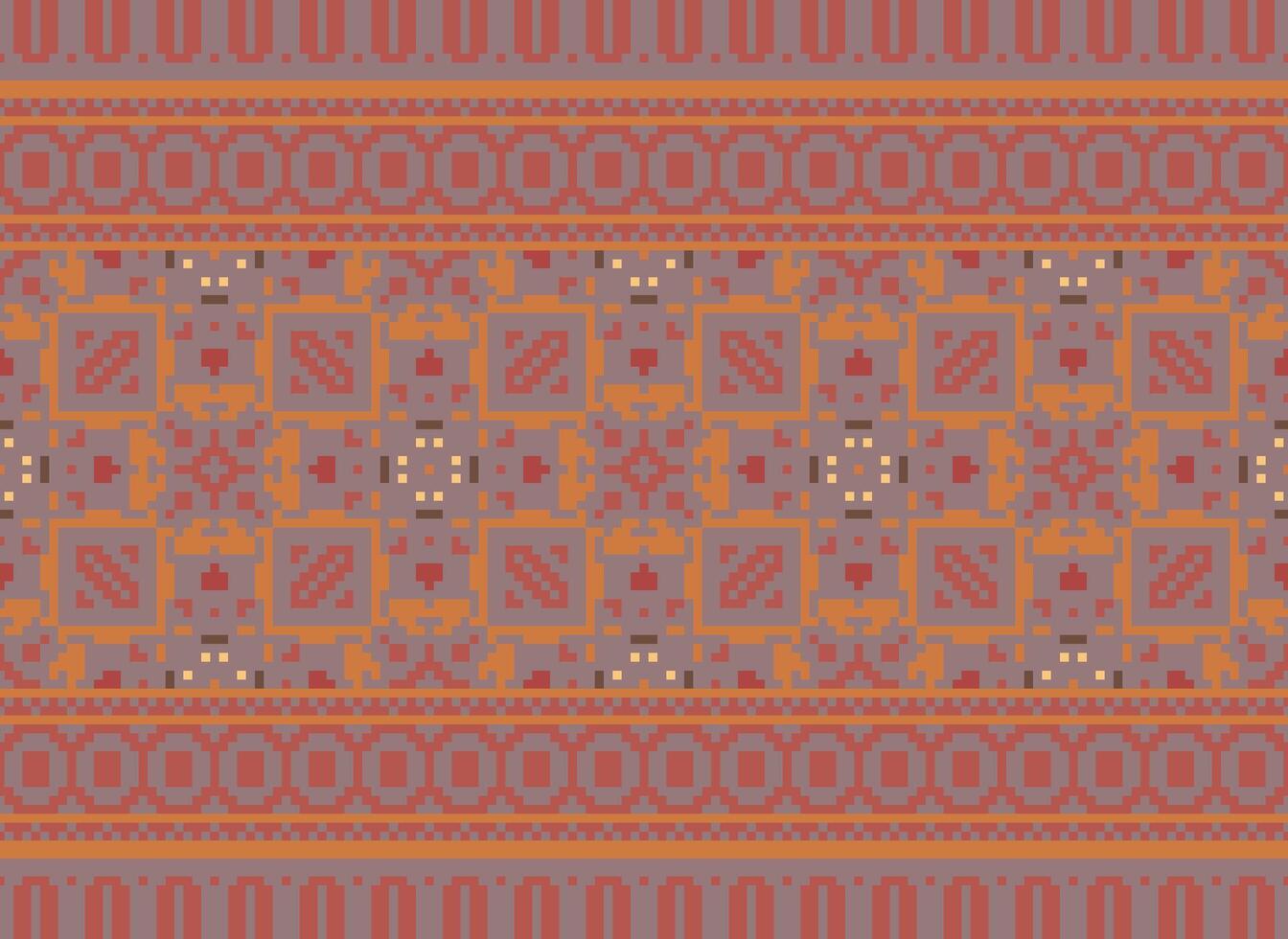 Cruz ponto. pixel. geométrico étnico oriental desatado padronizar tradicional fundo. estilo asteca abstrato vetor ilustração. Projeto para têxtil, cortina, tapete, papel de parede, roupas, invólucro