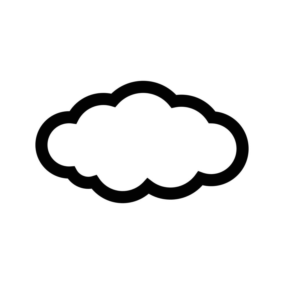 nuvem ícone linha arte plano Projeto paisagens de nuvens. plano sombras. vetor ilustração. eps 10