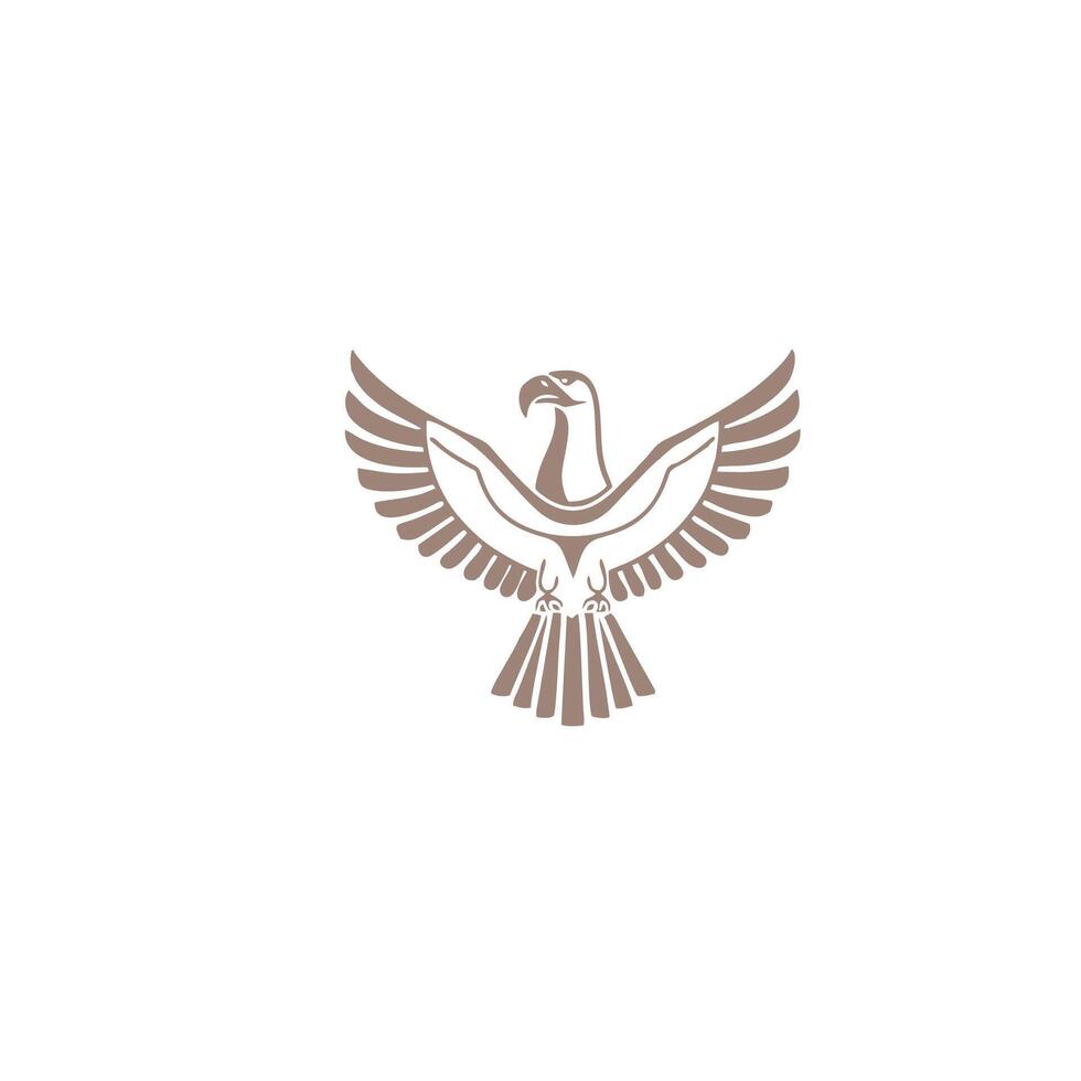 ai gerado horus mono linha logotipo ícone Projeto modelo.eagle, linha, plano vetor ilustração.