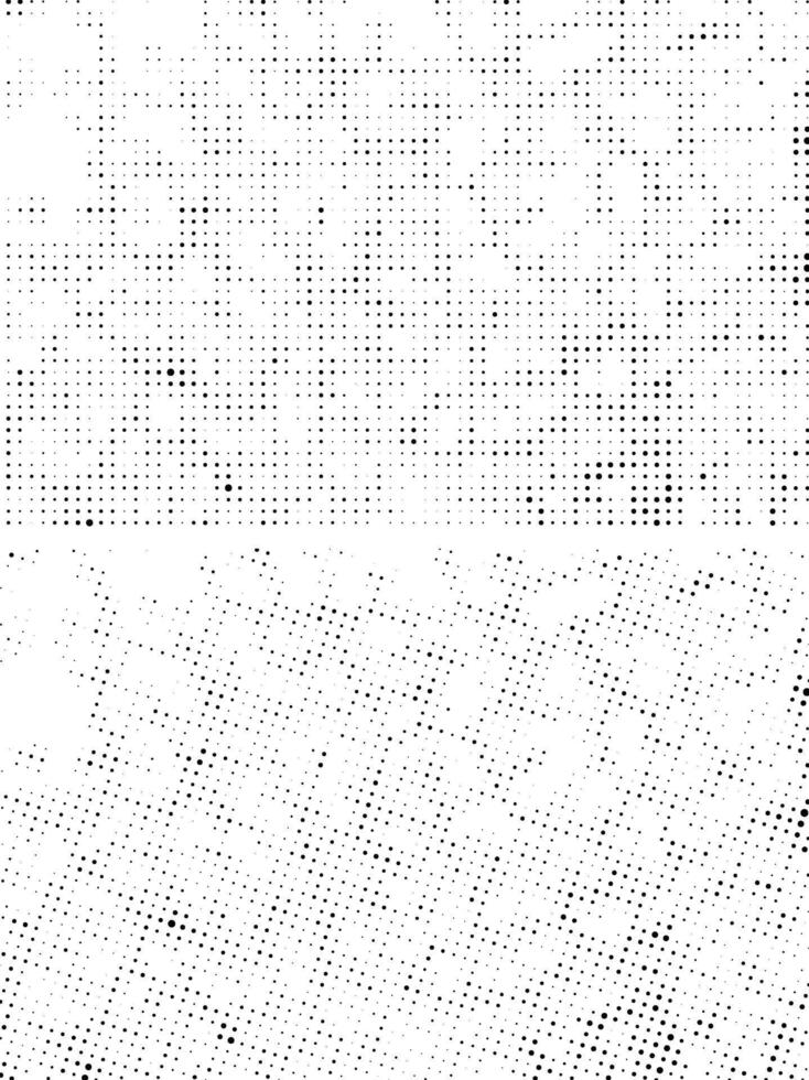 uma Preto e branco pontilhado fundo com quadrado mapa de bits, conjunto do vetor pontilhado linhas em uma branco fundo, grunge efeito conjunto do meio-tom textura fundo vetor ilustração,