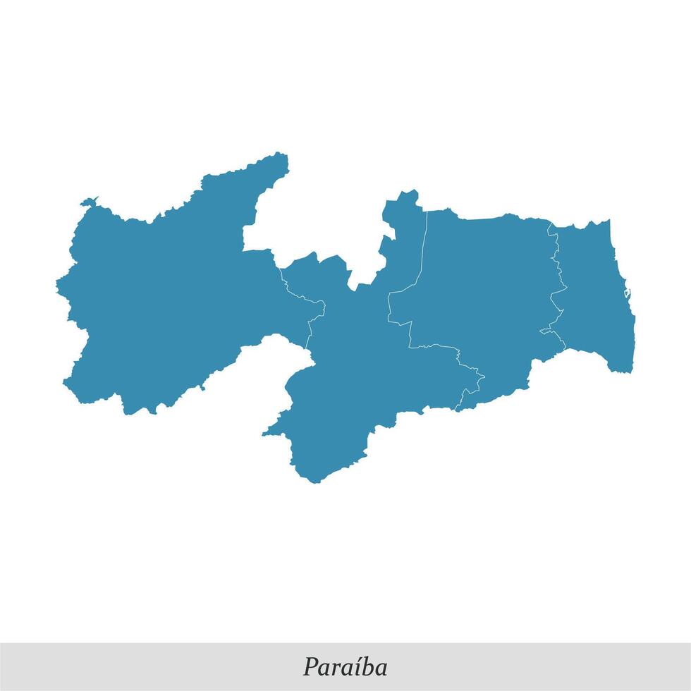 mapa do paraíba é uma Estado do Brasil com mesorregiões vetor