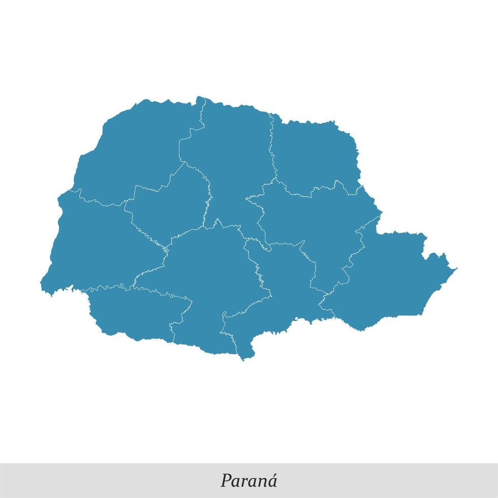 mapa do parana é uma Estado do Brasil com mesorregiões vetor