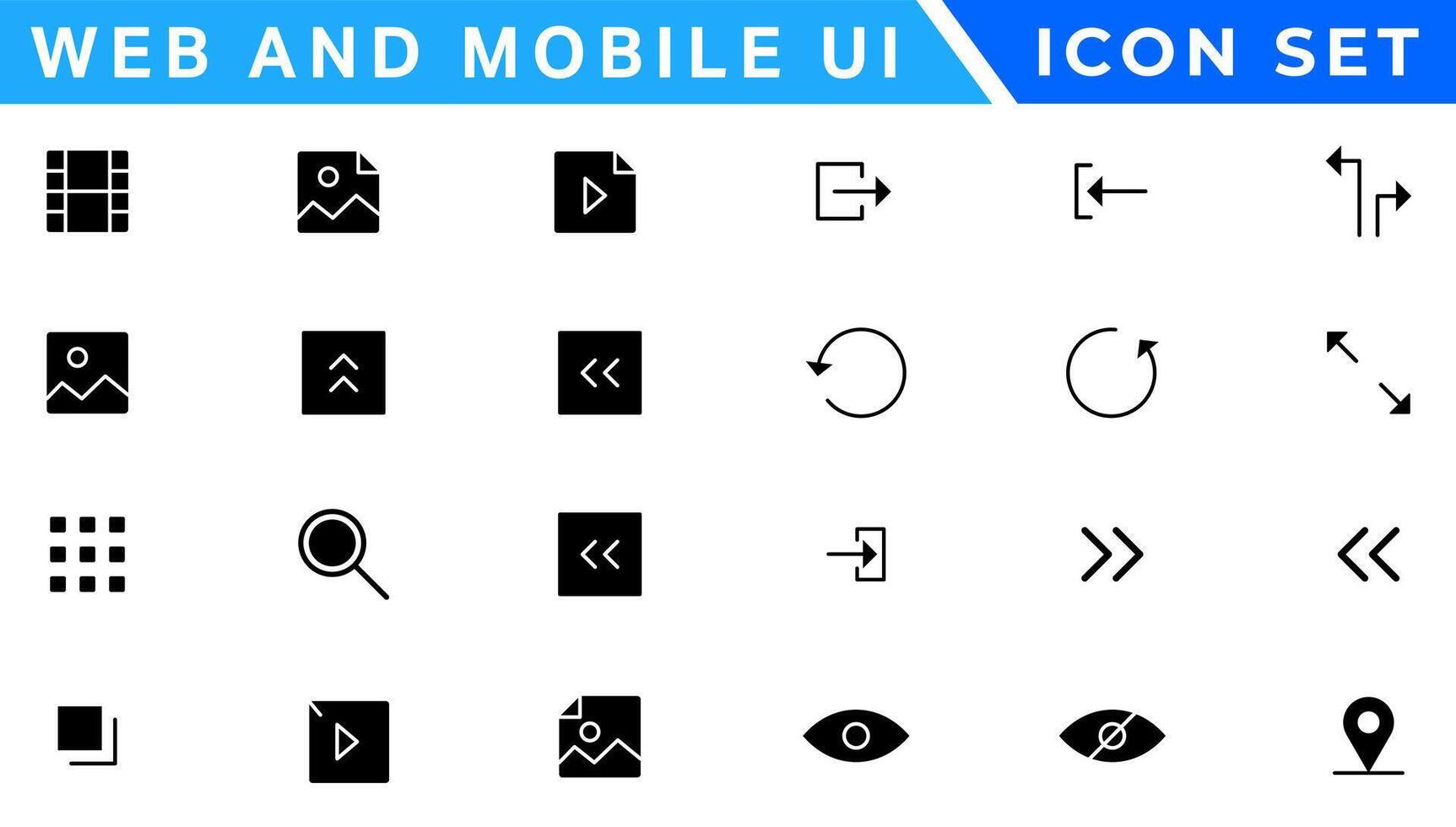 ui ícones definir. vetor. para móvel, rede, social meios de comunicação, negócios. do utilizador interface elementos para Móvel aplicativo. simples moderno Projeto. vetor