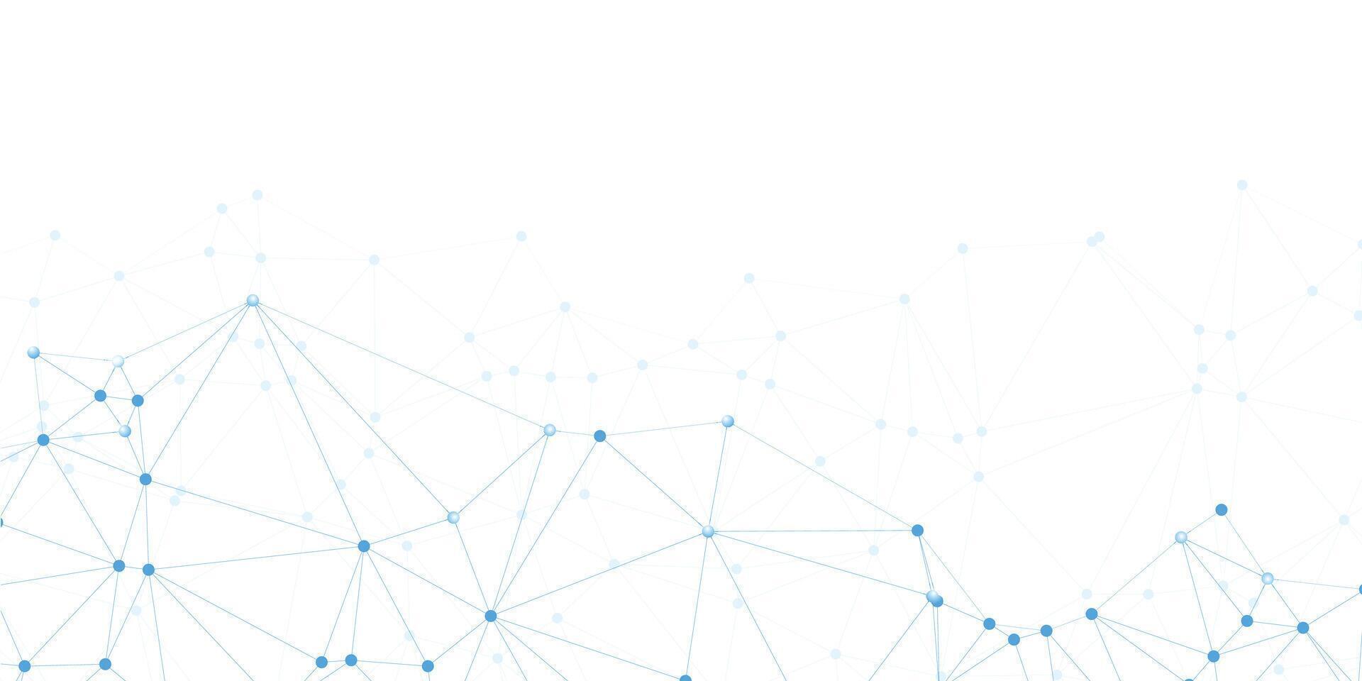 azul rede círculos linhas conectado vetor