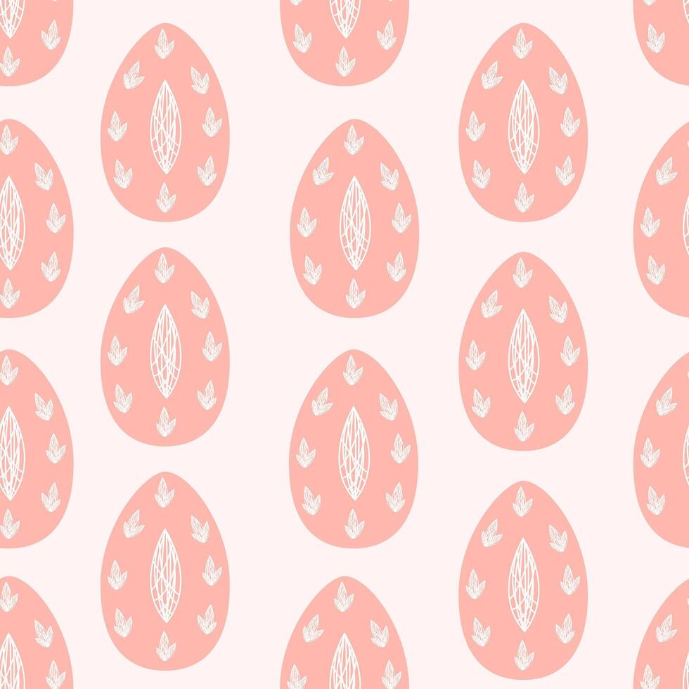 Páscoa ovo desatado padrão, símbolo do páscoa.textura do feriado ovos. estilizado fofa papel de parede com ornamento, cartão, tecido. vetor