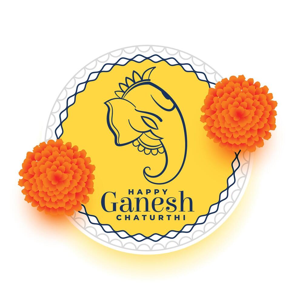 decorativo ganesh chaturthi tradicional fundo com floral Projeto vetor