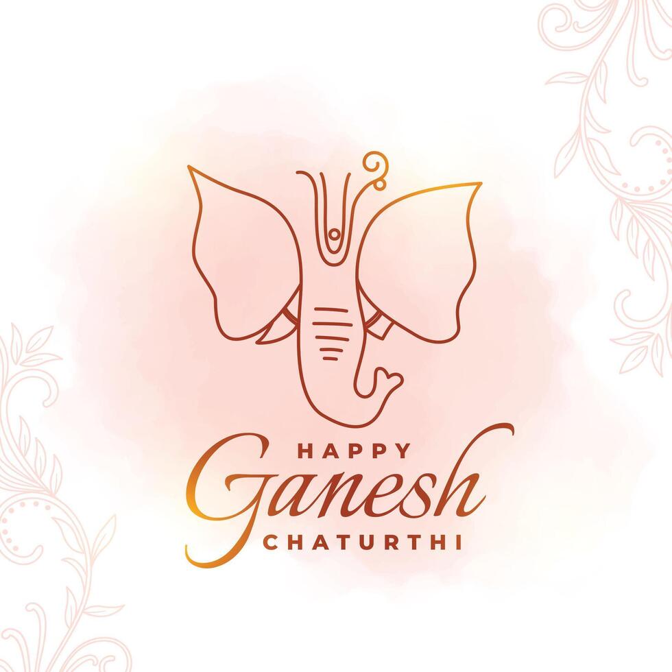 feliz ganesh chaturthi feriado bandeira com ganesha Projeto vetor