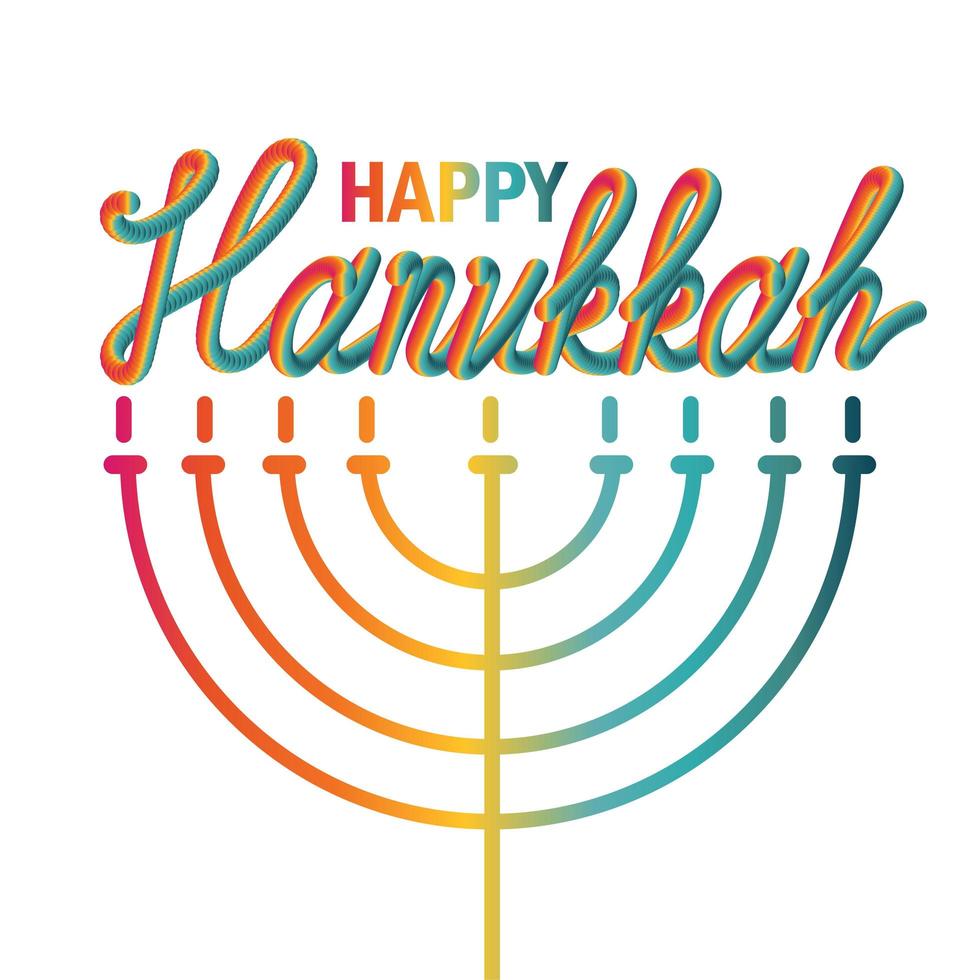 banner de saudação hanukkah vetor